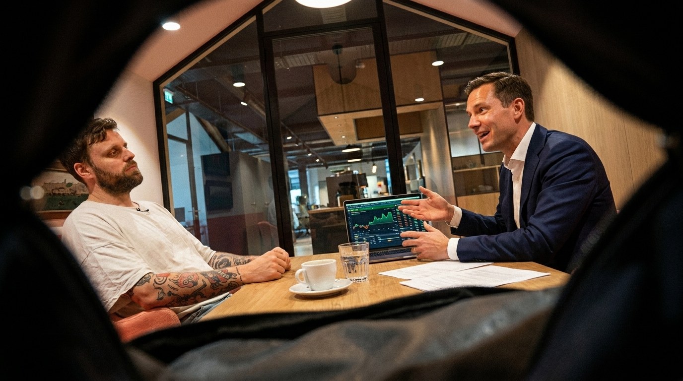 Verborgen camera: tweede bezoek — Tim Hofman in VIP-salon ING